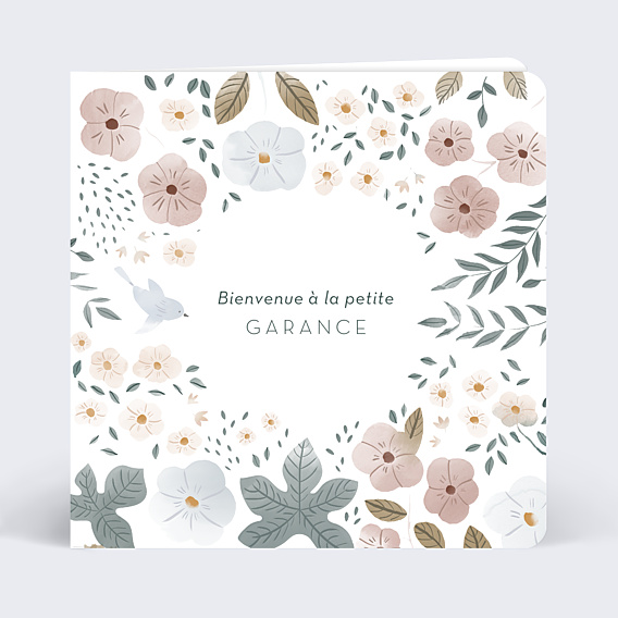 Carte félicitation naissance Magnolia