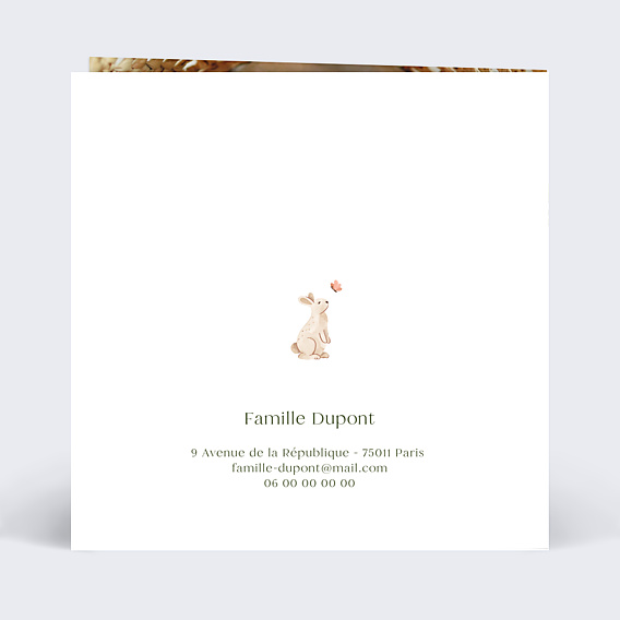 Félicitations Naissance Lettrine Foret