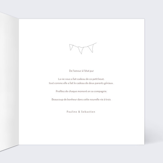 Carte félicitation naissance Jolis Rêves Intérieur Droit