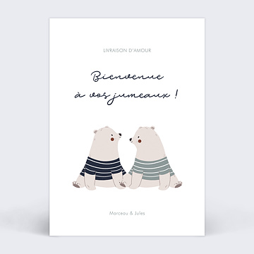 Félicitations Naissance Jumeaux Oursons