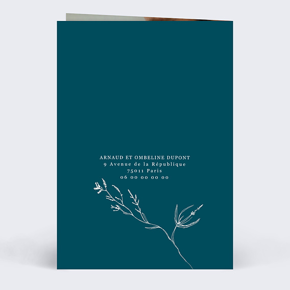 Carte félicitation naissance Idylle Verso