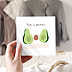 Carte félicitation naissance Avocado Family