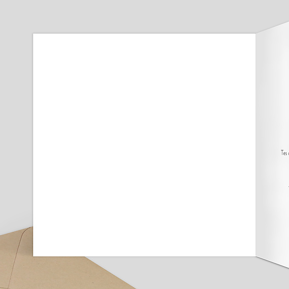 Carte félicitation naissance Tampon Délicatesse Intérieur Gauche