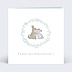 Carte félicitation naissance Petits Lapins