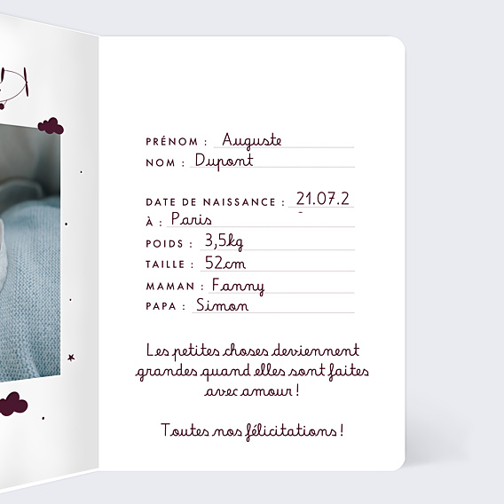 Félicitations Naissance Passeport