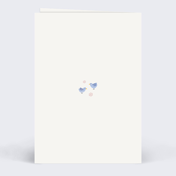 Carte félicitation naissance Animaux Pattern Verso