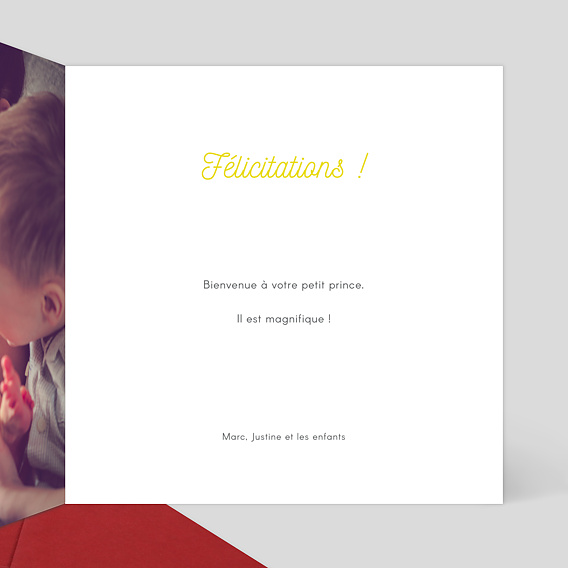 Carte félicitation naissance Petits Pieds Intérieur Droit