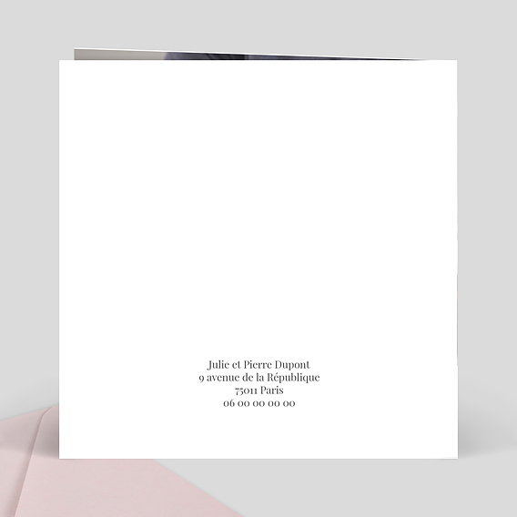 Carte félicitation naissance Simplicité Verso