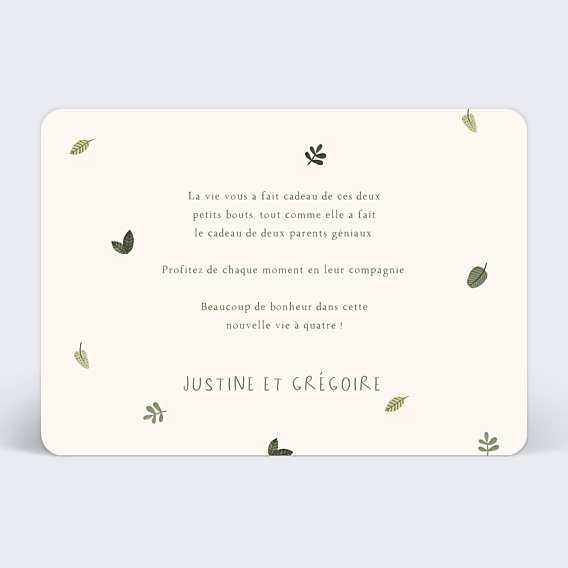 Félicitations Naissance Petits Lions Jumeaux