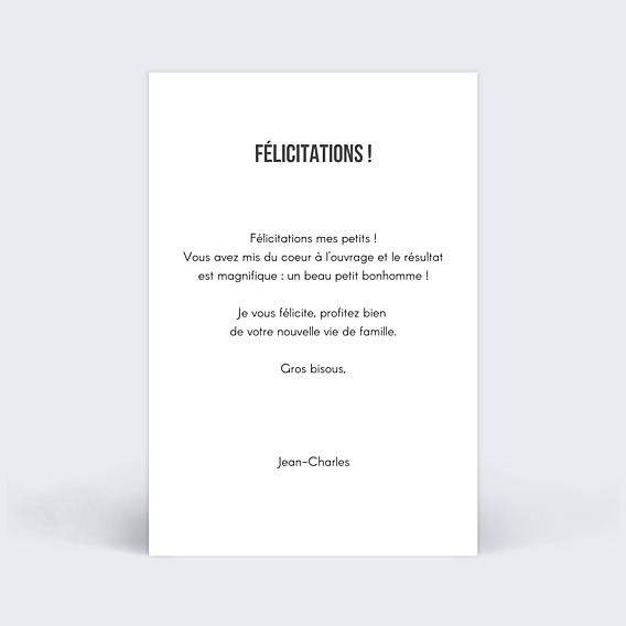 Félicitations Naissance Typo Bienvenue