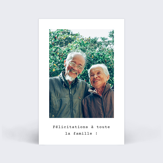 Félicitations Naissance Polaroid Simple