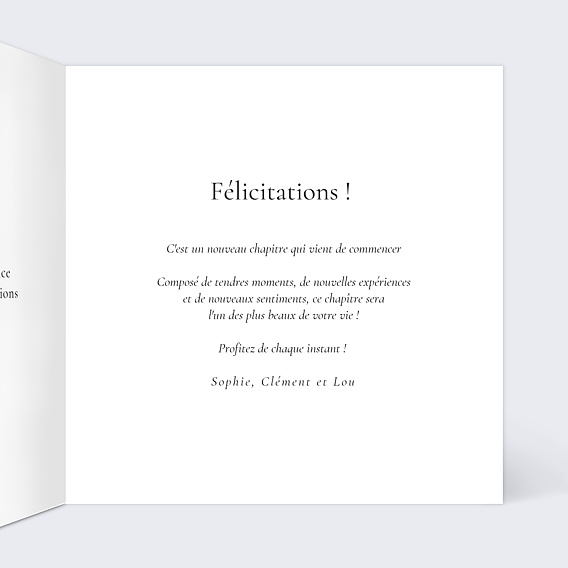 Carte félicitation naissance Lion Intérieur Droit