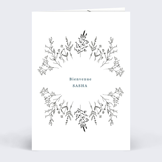 Carte félicitation naissance Idylle Recto