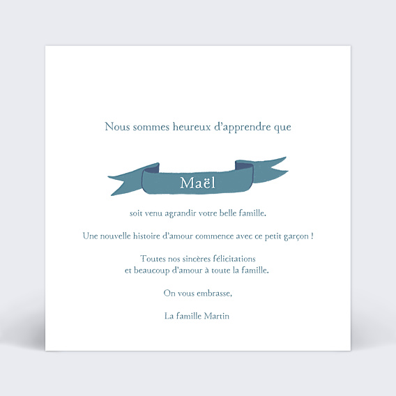 Félicitations Naissance Jouet Garçon