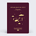 Carte félicitations naissance Passeport Recto