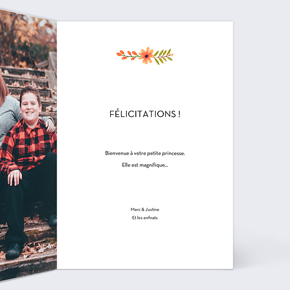 Félicitations Naissance Bouquet Printanier