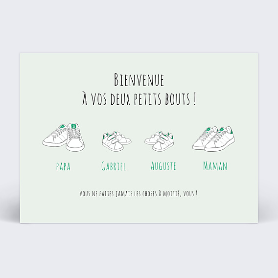Félicitations Naissance Famille Baskets