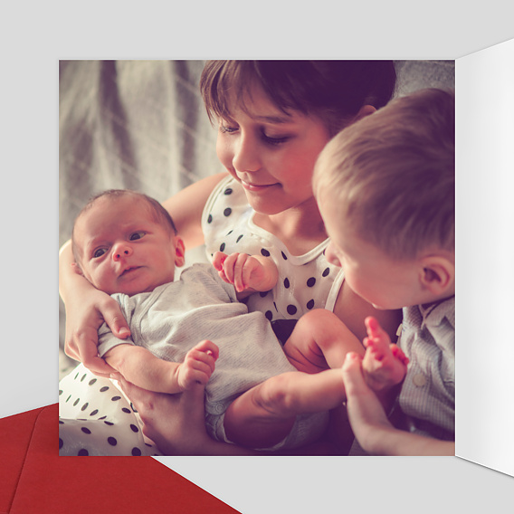 Carte félicitation naissance Petits Pieds Intérieur Gauche