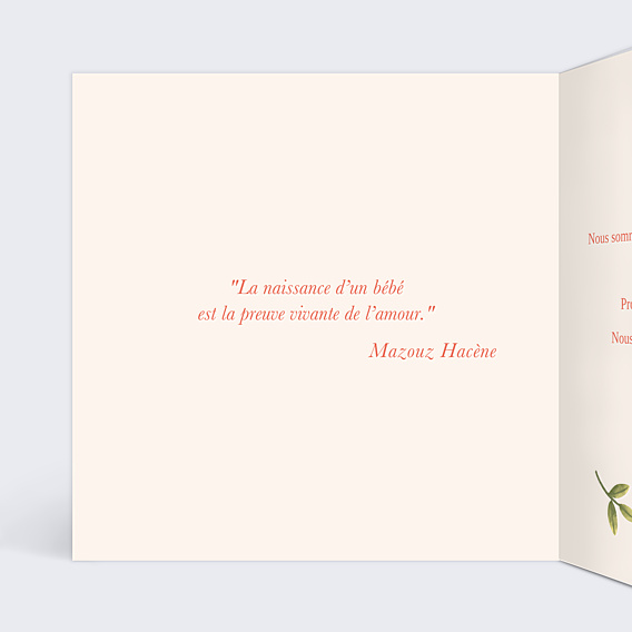 Félicitations Naissance Fleurs Aquarelles