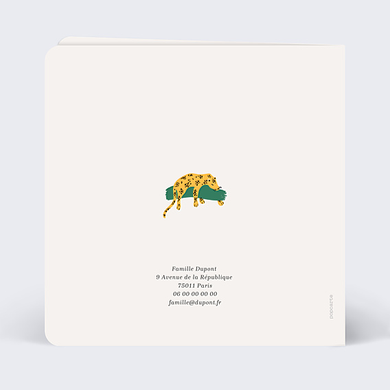 Félicitations Naissance Jungle Secrète