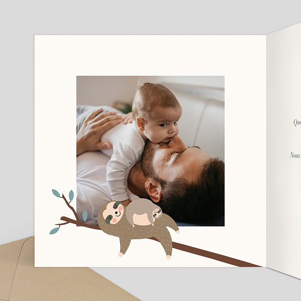Carte Félicitations Naissance Amazonie Intérieur Gauche