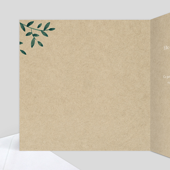 Carte félicitation naissance Ombrage Intérieur Gauche