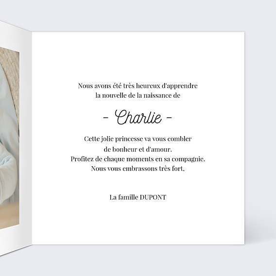 Félicitations Naissance Tirets Jeu d'Enfant