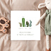 Carte félicitation naissance Famille Cactus