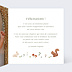 Carte félicitations naissance Lettrine Foret Intérieur Droit