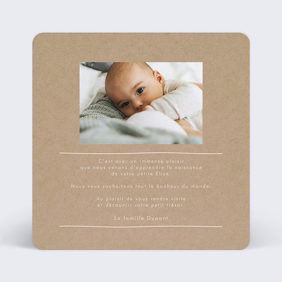 Carte félicitation naissance Amis Formidables Verso