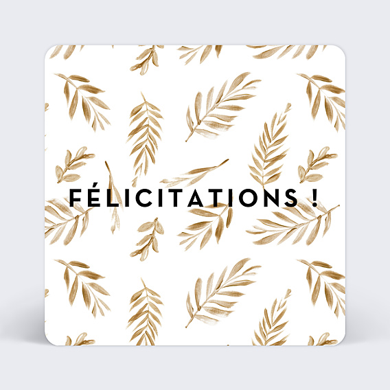 Félicitations Naissance Golden Jungle