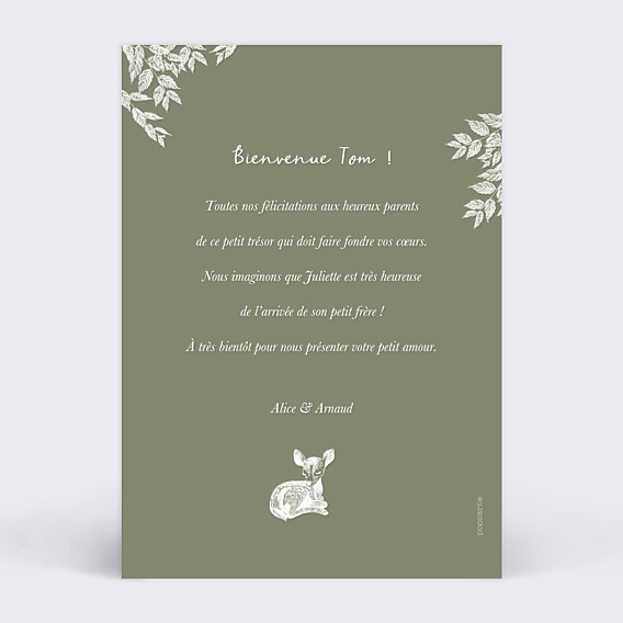 Félicitations Naissance Crayon Blanc