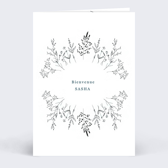 Carte félicitation naissance Idylle Recto