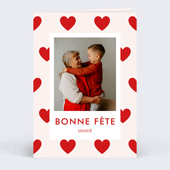 Carte fête des grands-mères 1001 Coeurs