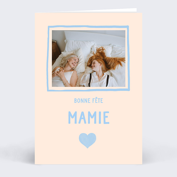 Carte fête des grands-mères Coeur Simple