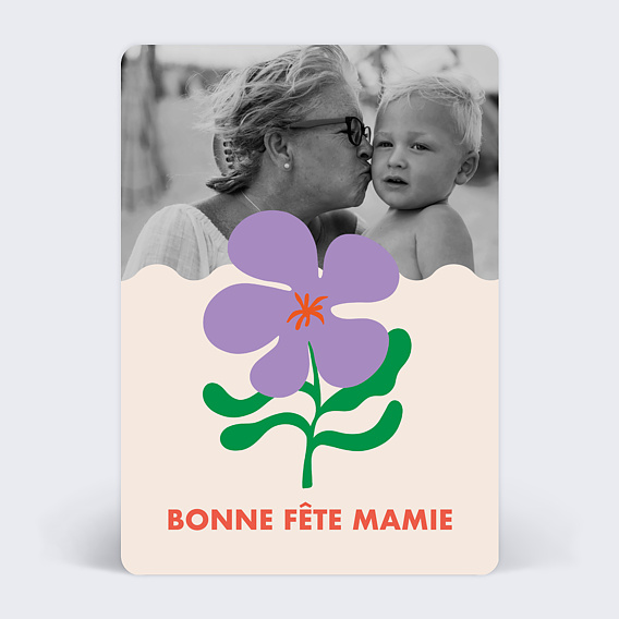 Carte fête des grands-mères Fleur