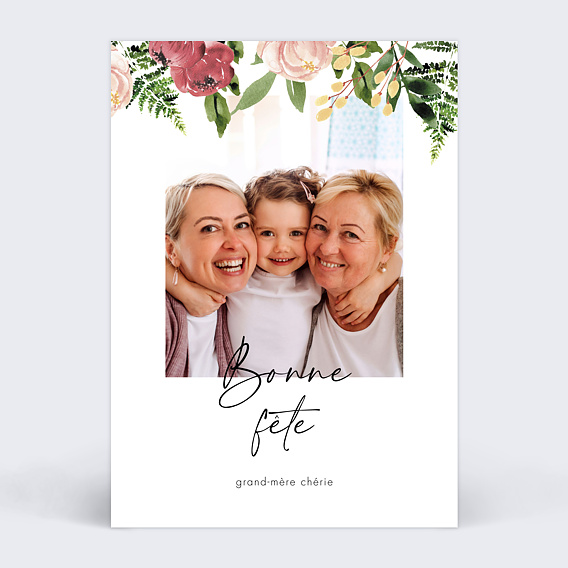 Carte fête des grands-mères Fleurs Sauvages