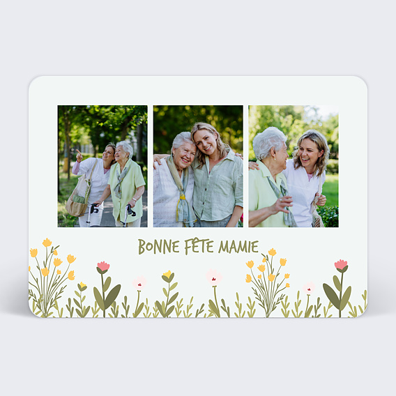 Carte fête des grands-mères Herbes du Printemps