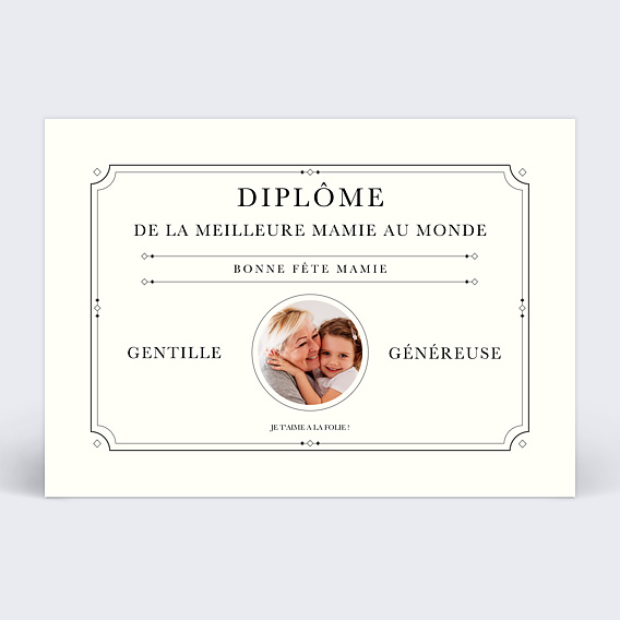 Fête des Grands-Mères Le diplôme