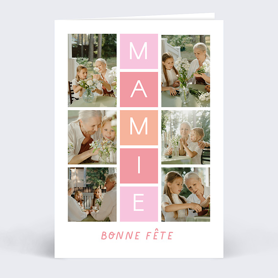 Carte fête des grands-mères Marelle