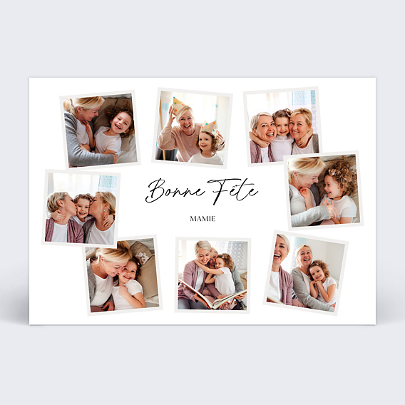 Carte fête des grands-mères Multi Polaroids