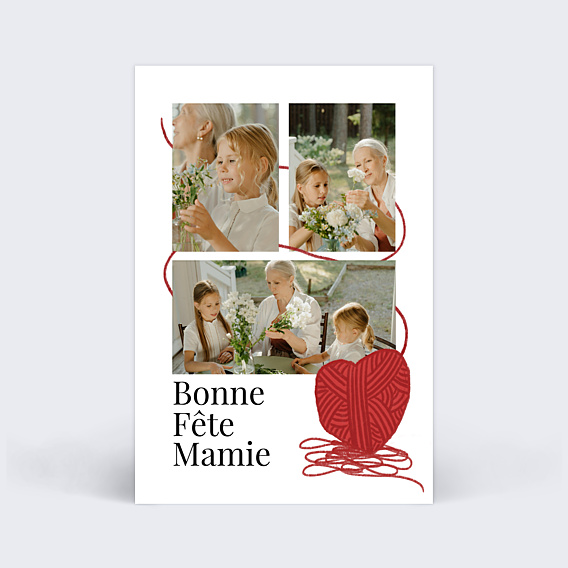 Fête des Grands-Mères Cœur Tricoté