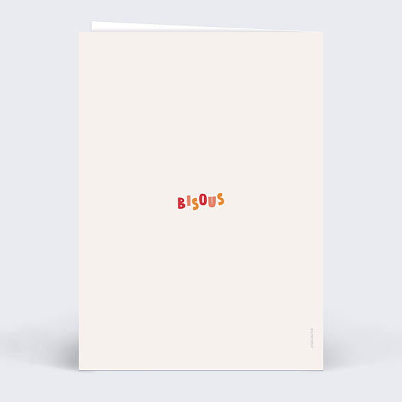 Carte fête des grands-mères Bisous bisous Verso