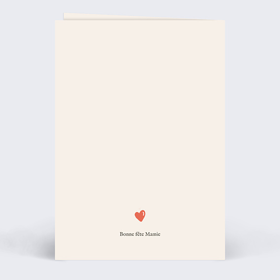 Carte fête des grands-mères Lettrine Verso