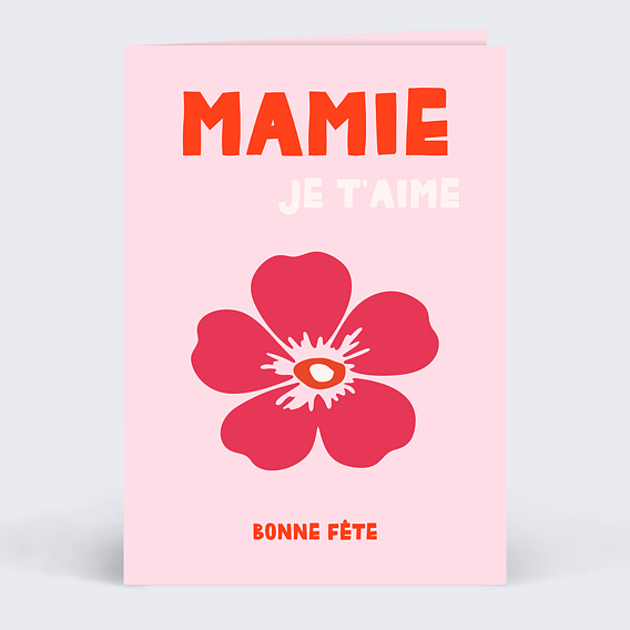 Carte fête des grands-mères Fleur iconique