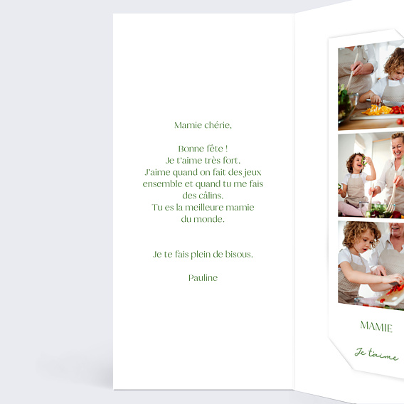 Carte fête des grands-mères Jardin Intérieur Gauche