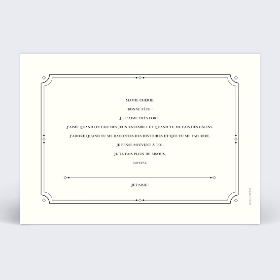 Fête des Grands-Mères Le diplôme
