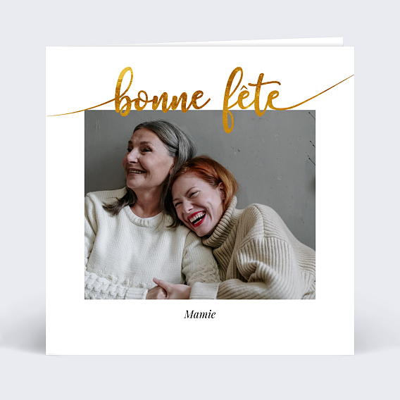 Carte fête des grands-mères Lettres d’Ocres Recto