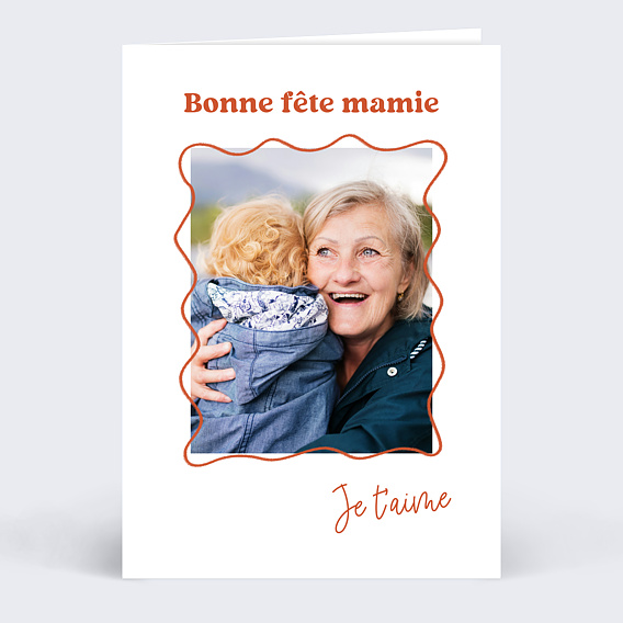 Carte fête des grands-mères Wavy imparfait