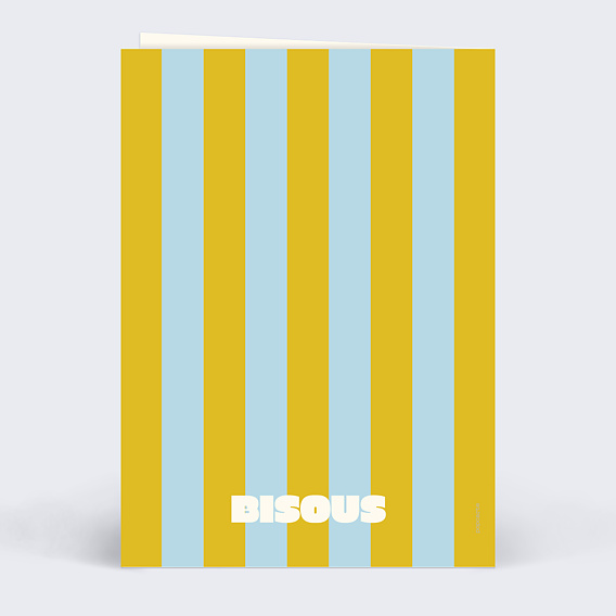 Carte fête des grands-mères Rayures d'amour Verso